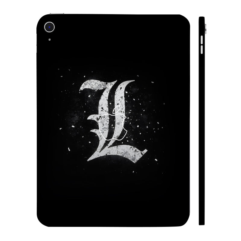 Apple iPad 10th Gen 2022 L from Death Note Anime Tablet Skins
