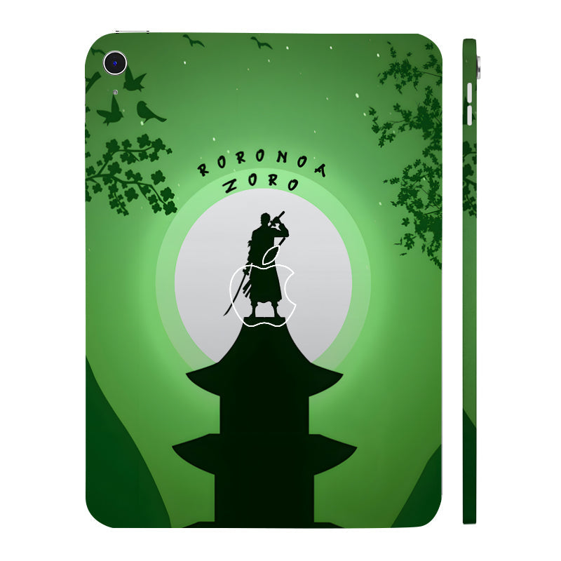 Apple iPad 10th Gen 2022 Roronoa Zoro Silhouette Anime Tablet Skins