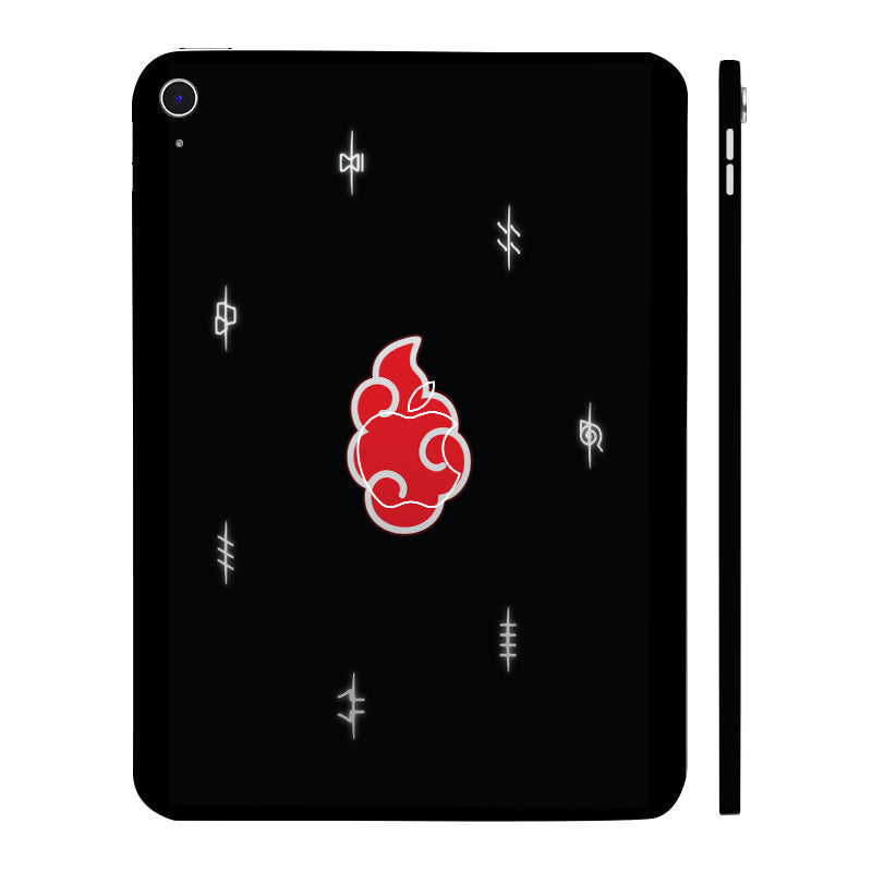 Apple iPad 10th Gen 2022 Akatsuki Logo Naruto Anime Tablet Skins