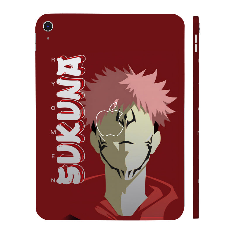 Apple iPad 10th Gen 2022 Ryomen Sukuna Minimalist Anime Tablet Skins