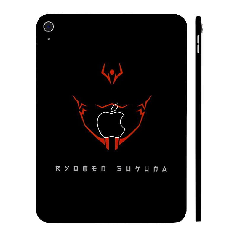 Apple iPad 11th Gen 2025 Sukuna's Curse Mark in Red Anime Tablet Skins