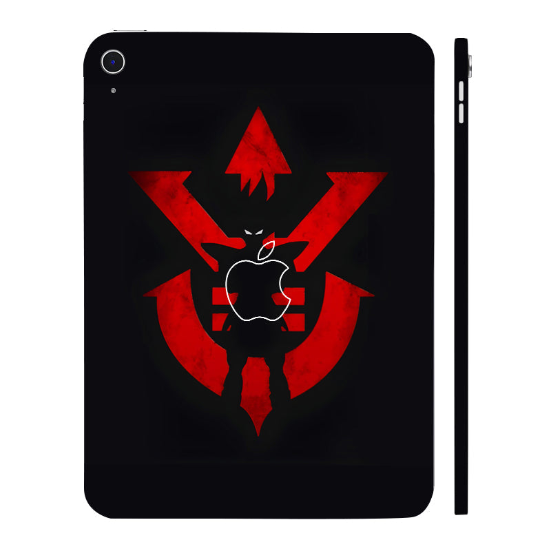 Apple iPad 10th Gen 2022 Vegeta Silhouette in Red Anime Tablet Skins