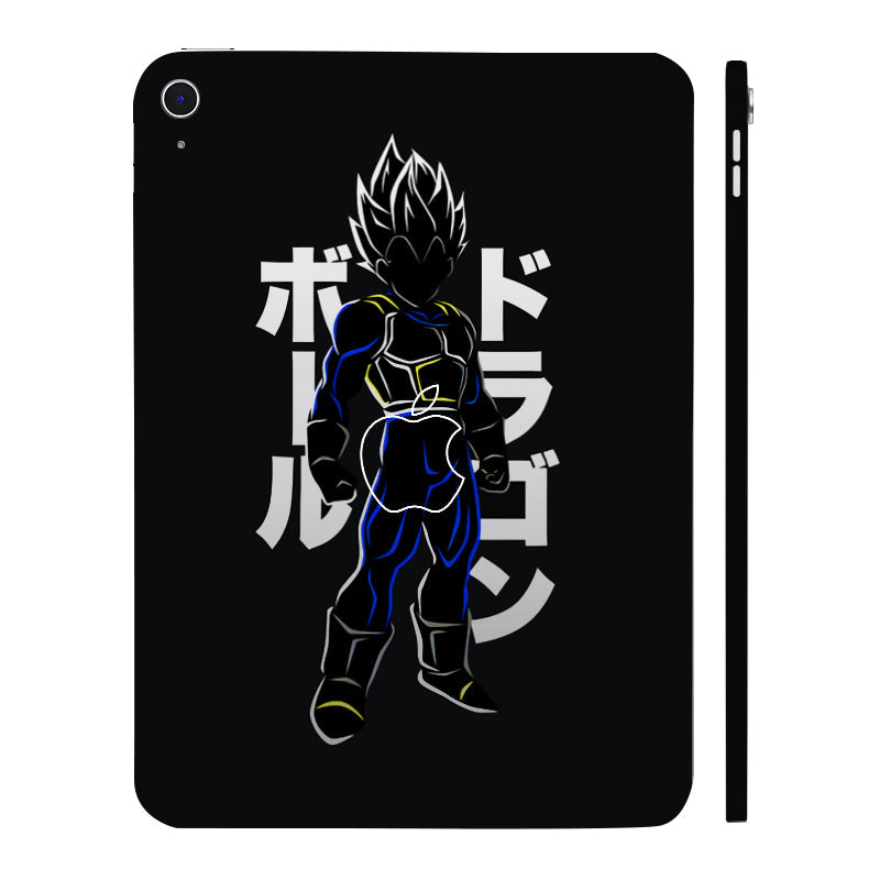Apple iPad 10th Gen 2022 Dragon Ball Z Vegeta Anime Tablet Skins