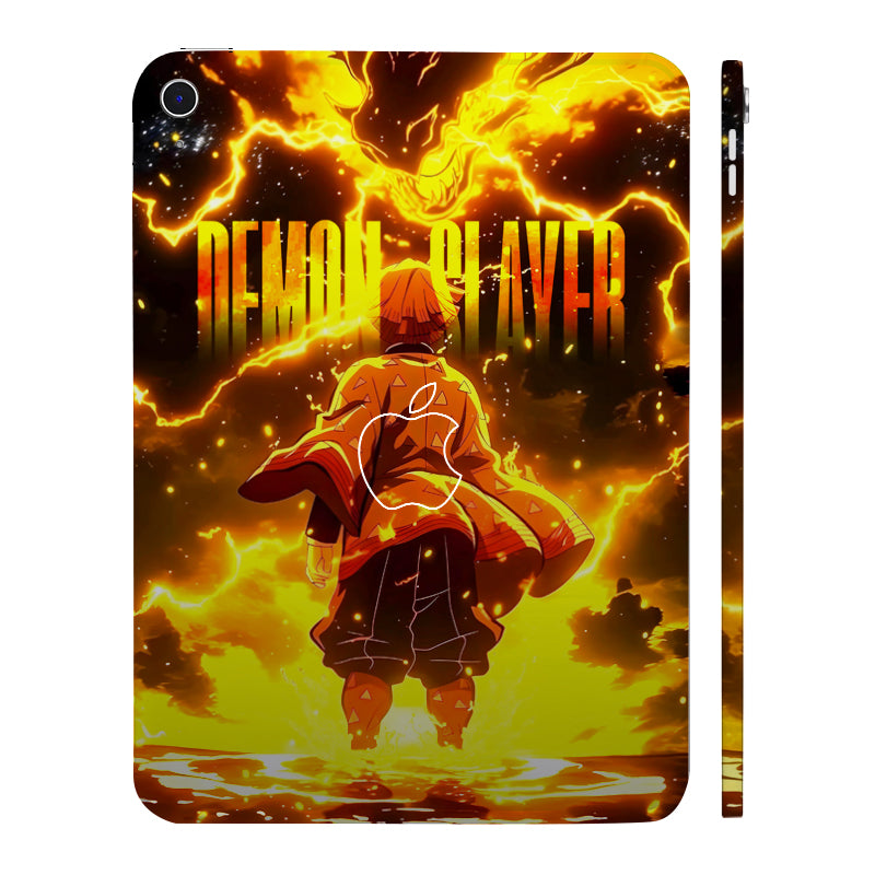 Apple iPad 10th Gen 2022 Zenitsu Lightning Strike Anime Tablet Skins