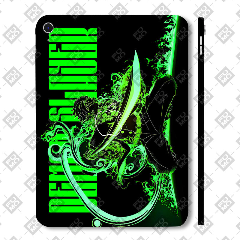 Apple iPad Air 11 M2 2024 Tanjiro Green Flame Dance Anime 3D Tablet Skin