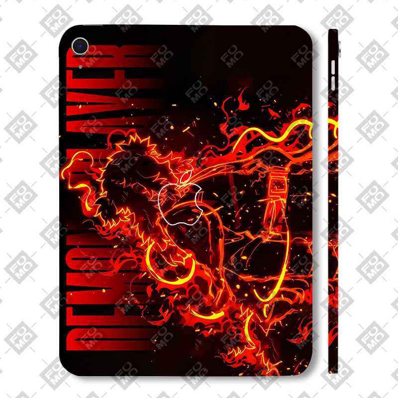 Apple iPad 10th Gen 2022 Rengoku Blazing Inferno Anime Tablet Skins