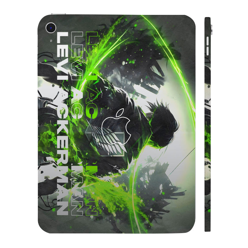 Apple iPad 10th Gen 2022 Levi Battle Fury Anime Tablet Skins