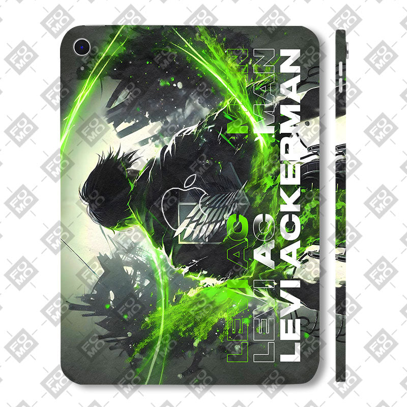 Apple iPad 10th Gen 2022 Levi Battle Fury Anime Tablet Skins