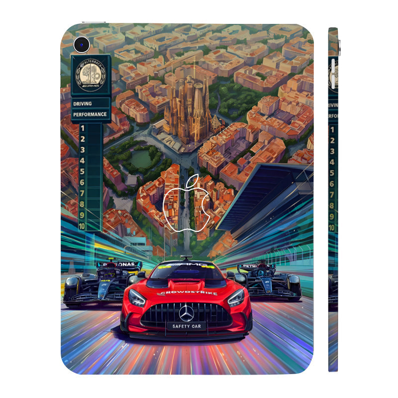 Apple iPad 10th Gen 2022 2023 Spanish Grand Prix Cars & Bikes Tablet Skins