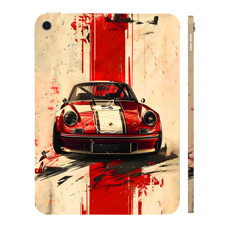 Apple iPad 11th Gen 2025 Classic Red Porsche Cars & Bikes Tablet Skins
