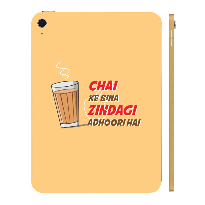 Apple iPad 10th Gen 2022 Chai Ke Bina Zindagi Adhoori Hai Tablet Skins