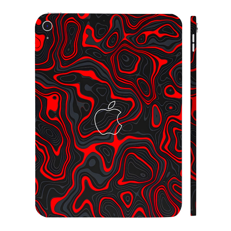 Apple iPad 11th Gen 2025 Crimson Waves Tablet Skins