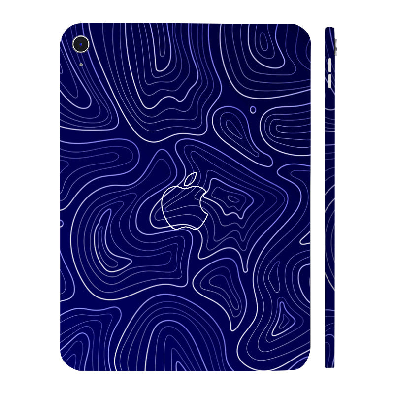 Apple iPad 10th Gen 2022 Deep Blue Contour Tablet Skins