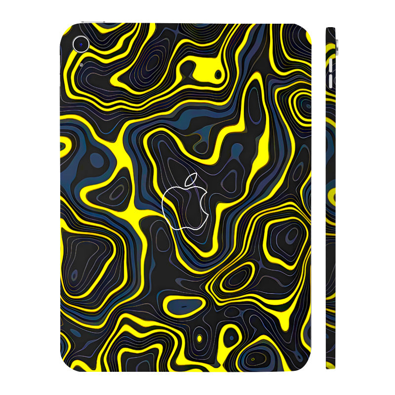 Apple iPad 10th Gen 2022 Neon Lava Contours Tablet Skins