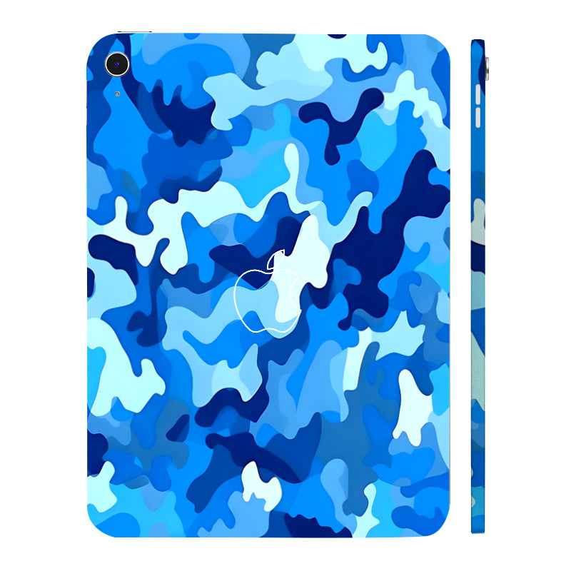 Apple iPad 10th Gen 2022 Arctic Blue Camo Pattern Tablet Skins