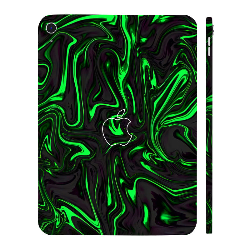 Apple iPad 10th Gen 2022 Green Liquid Pattern Tablet Skins