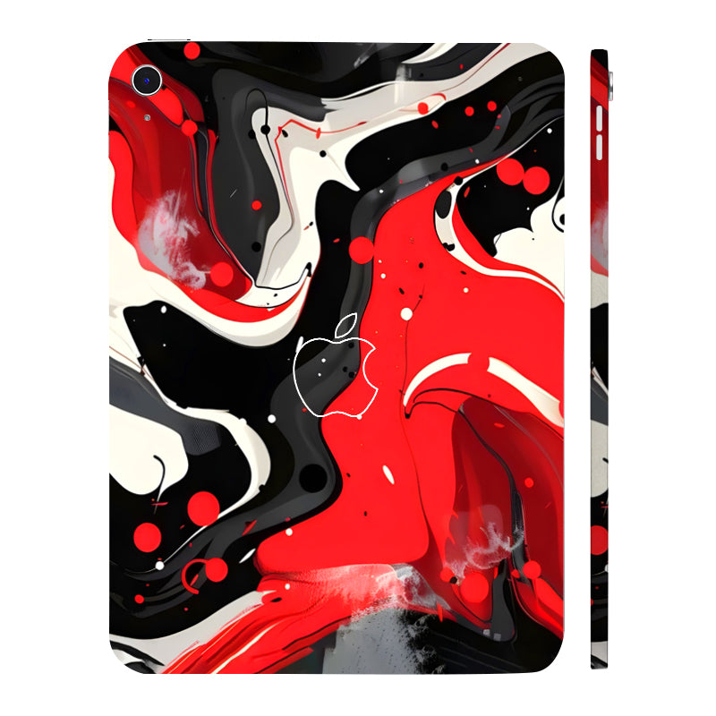 Apple iPad 10th Gen 2022 Scarlet and White Motion Tablet Skins