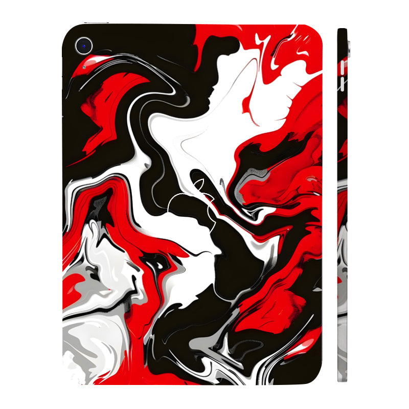 Apple iPad 10th Gen 2022 Dynamic Red Splash Tablet Skins