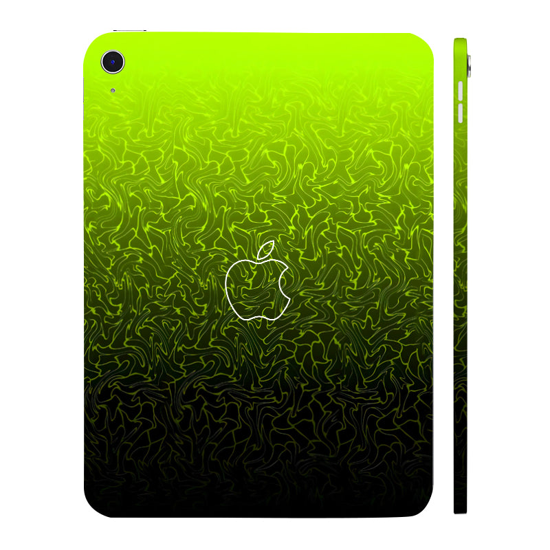 Apple iPad 10th Gen 2022 Lime Yellow to Black Gradient Tablet Skins