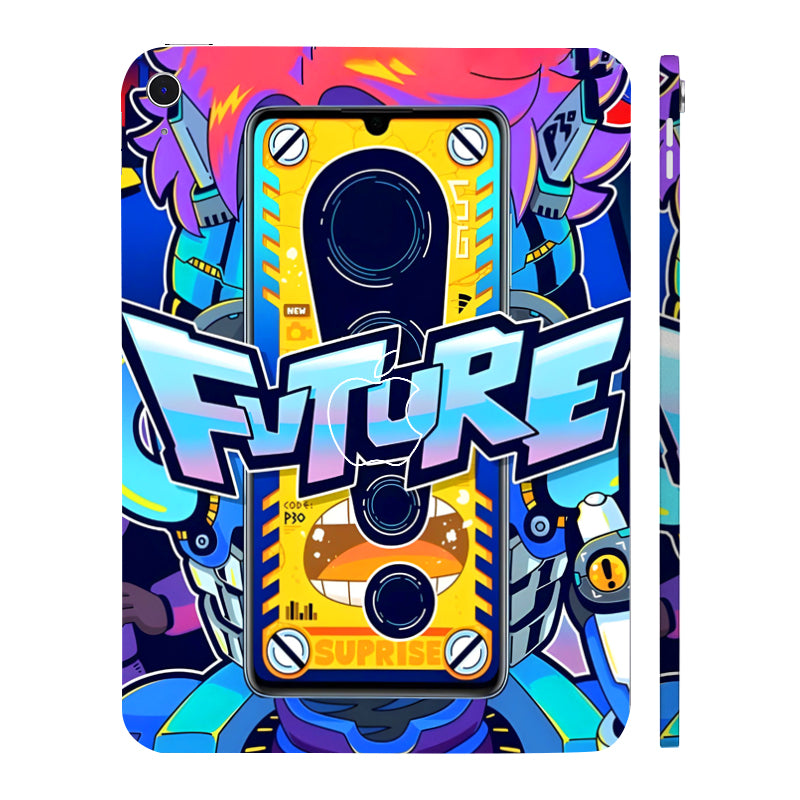 Apple iPad 11th Gen 2025 Futuristic Cyberpunk Tablet Skins