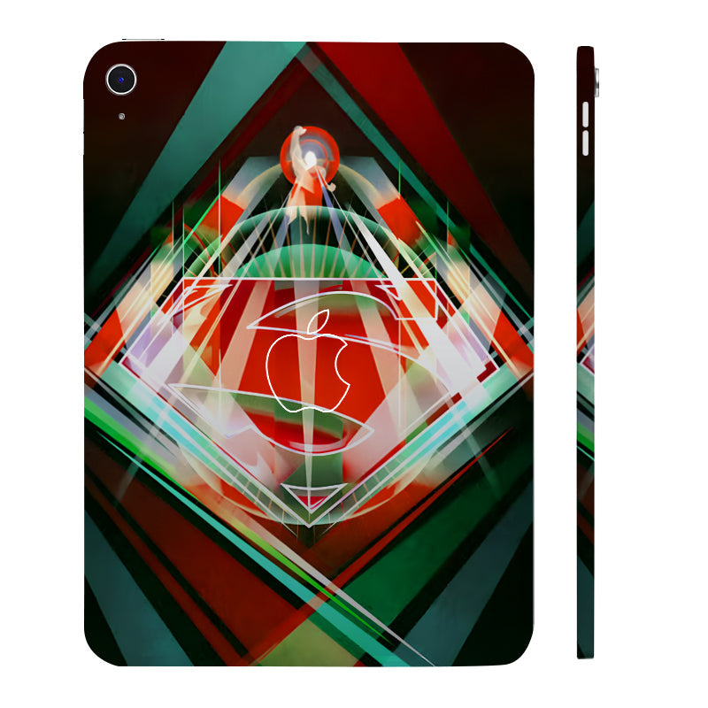 Apple iPad 10th Gen 2022 Superman Logo In Radient Colors Movies Tablet Skins