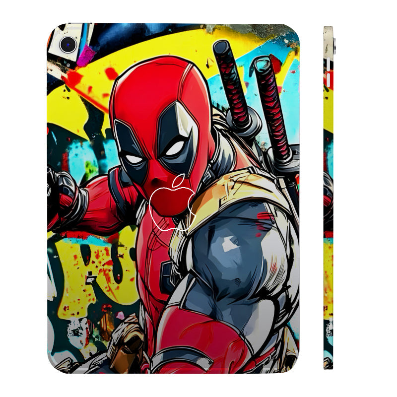 Apple iPad 10th Gen 2022 Deadpool Graffiti Style Movies Tablet Skins