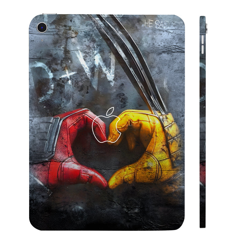 Apple iPad 10th Gen 2022 Wolverine and Deadpool Movies Tablet Skins