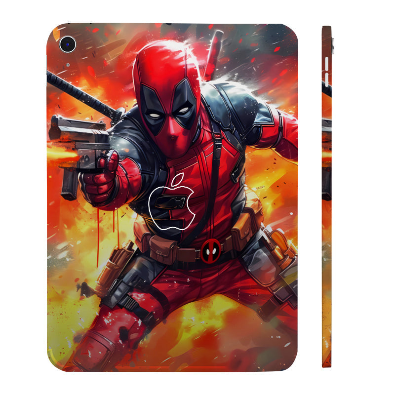 Apple iPad 10th Gen 2022 Deadpool in Action Movies Tablet Skins