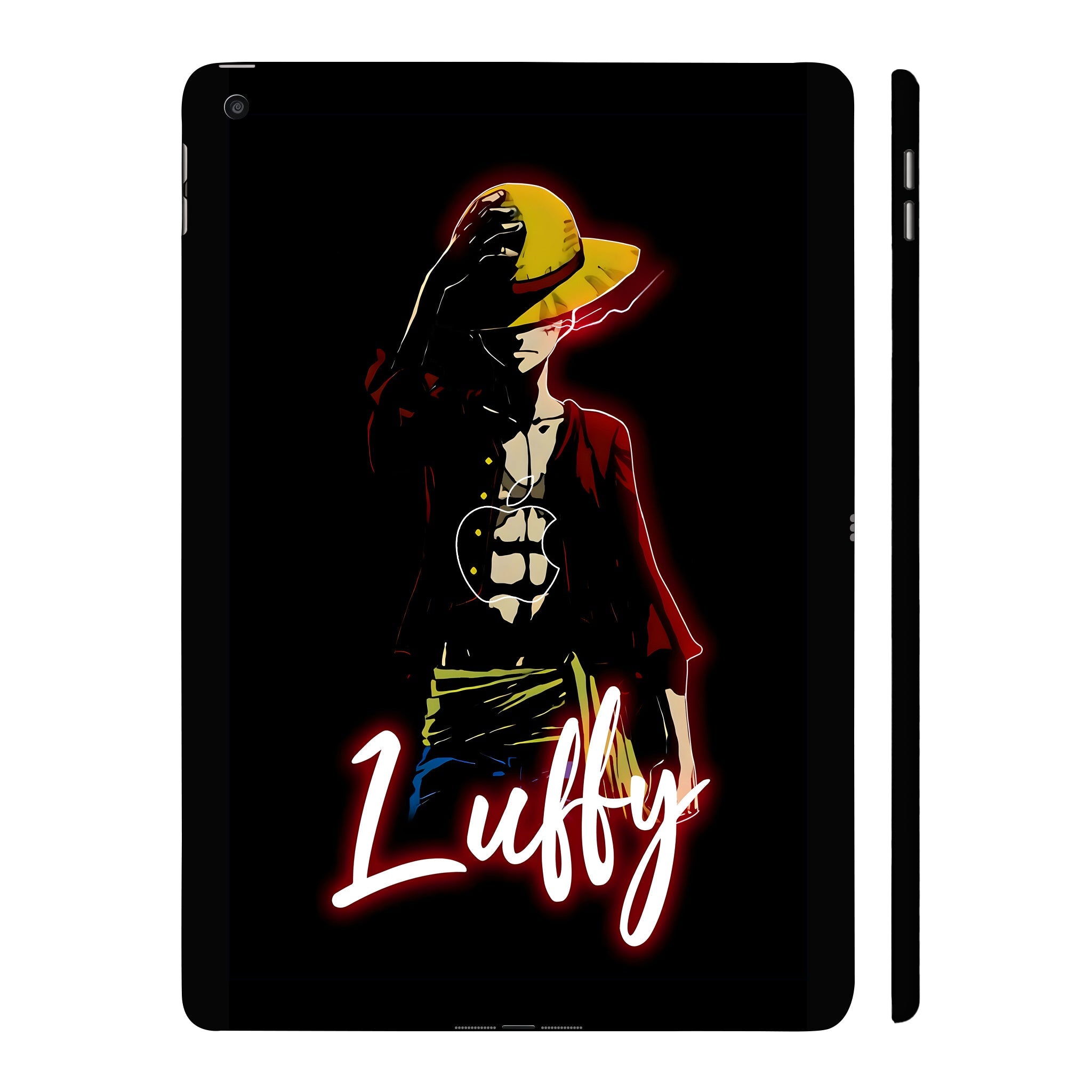 Apple iPad 9th Gen 2021 Luffy in Black Background Anime Tablet Skins
