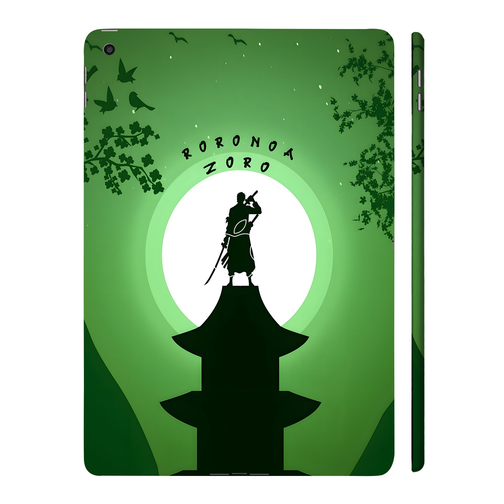 Apple iPad 9th Gen 2021 Roronoa Zoro Silhouette Anime Tablet Skins