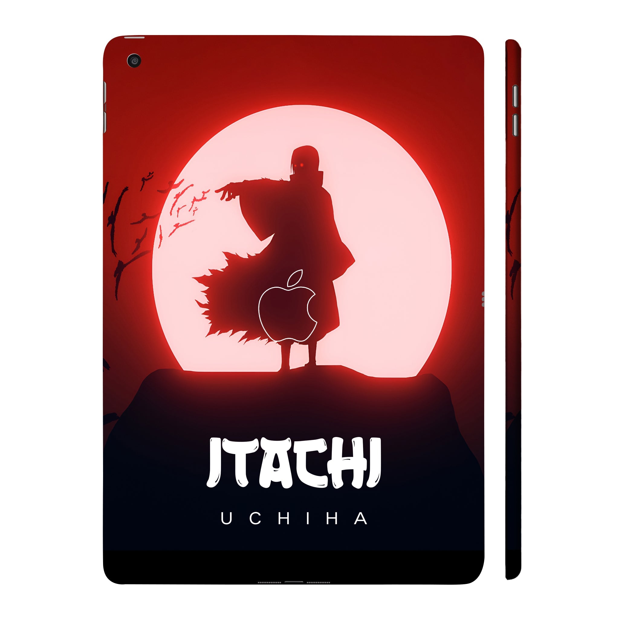 Apple iPad 9th Gen 2021 Itachi Uchiha Under Red Moon Anime Tablet Skins