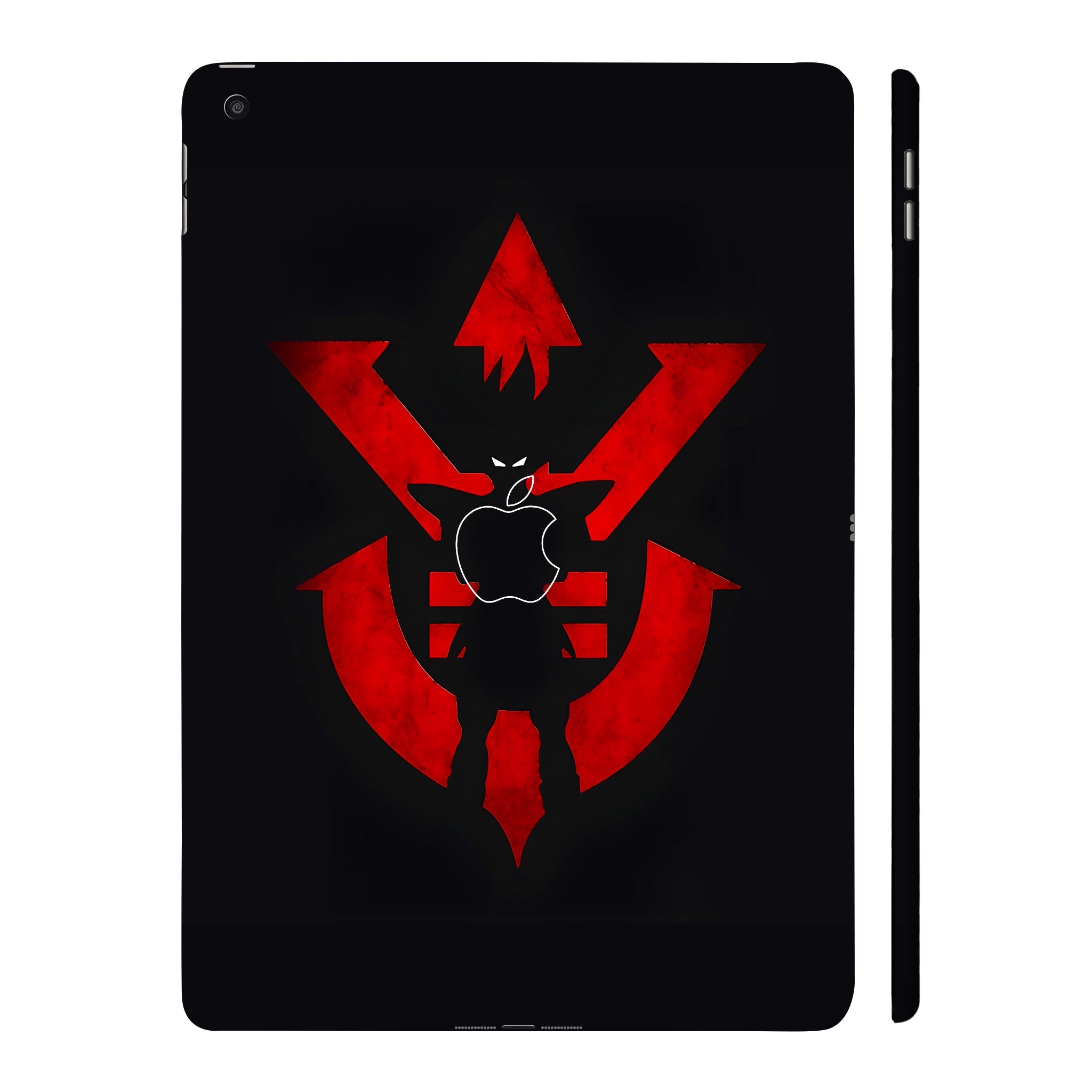 Apple iPad 9th Gen 2021 Vegeta Silhouette in Red Anime Tablet Skins