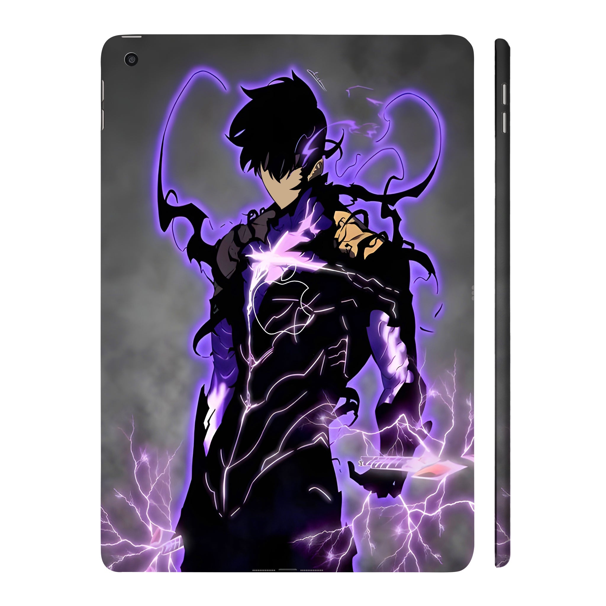 Apple iPad 9th Gen 2021 Sung Jin Woo Shadow Monarch Anime Tablet Skins
