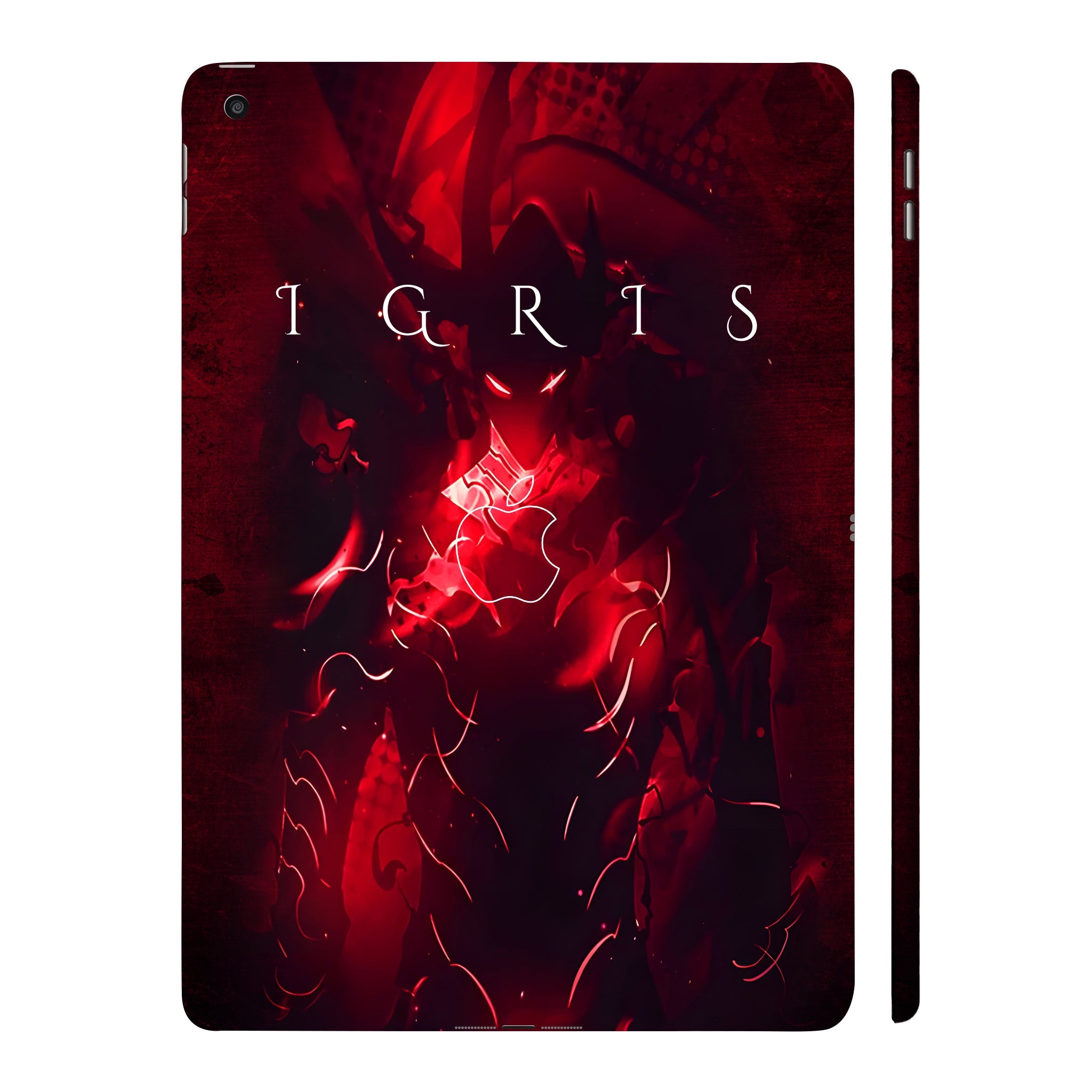 Apple iPad 9th Gen 2021 Blood Red Commander Igris Anime Tablet Skins