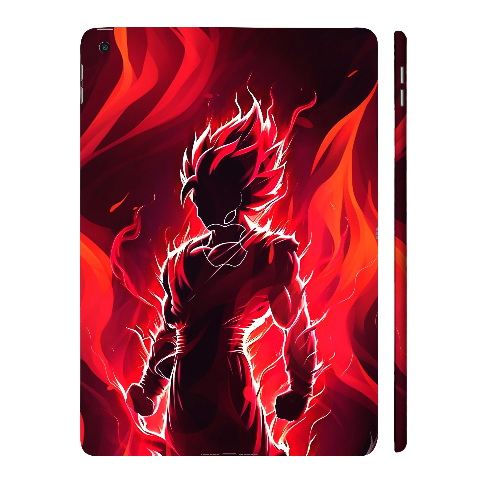 Apple iPad 9th Gen 2021 Goku in Fiery Red Anime Tablet Skins