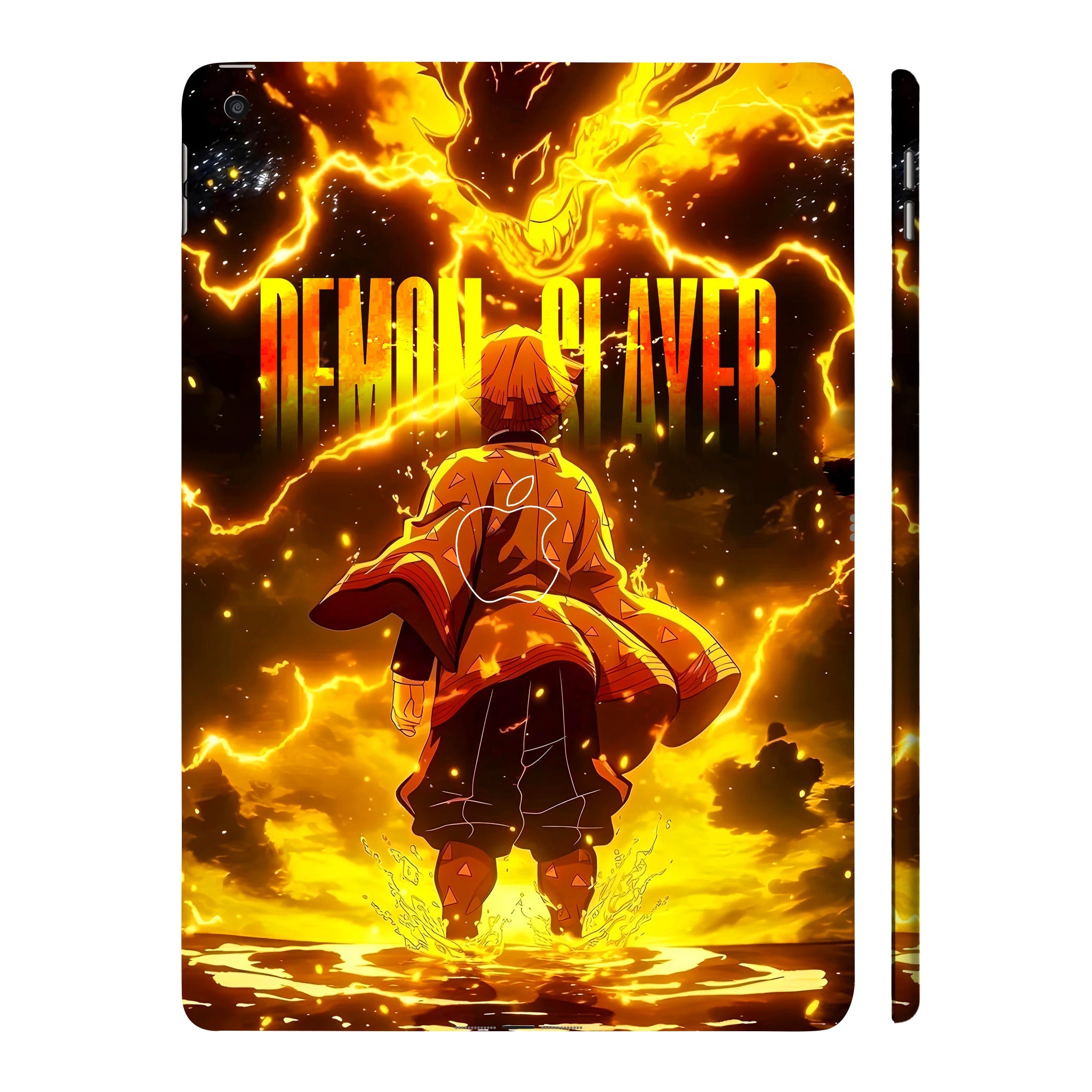 Apple iPad 9th Gen 2021 Zenitsu Lightning Strike Anime Tablet Skins