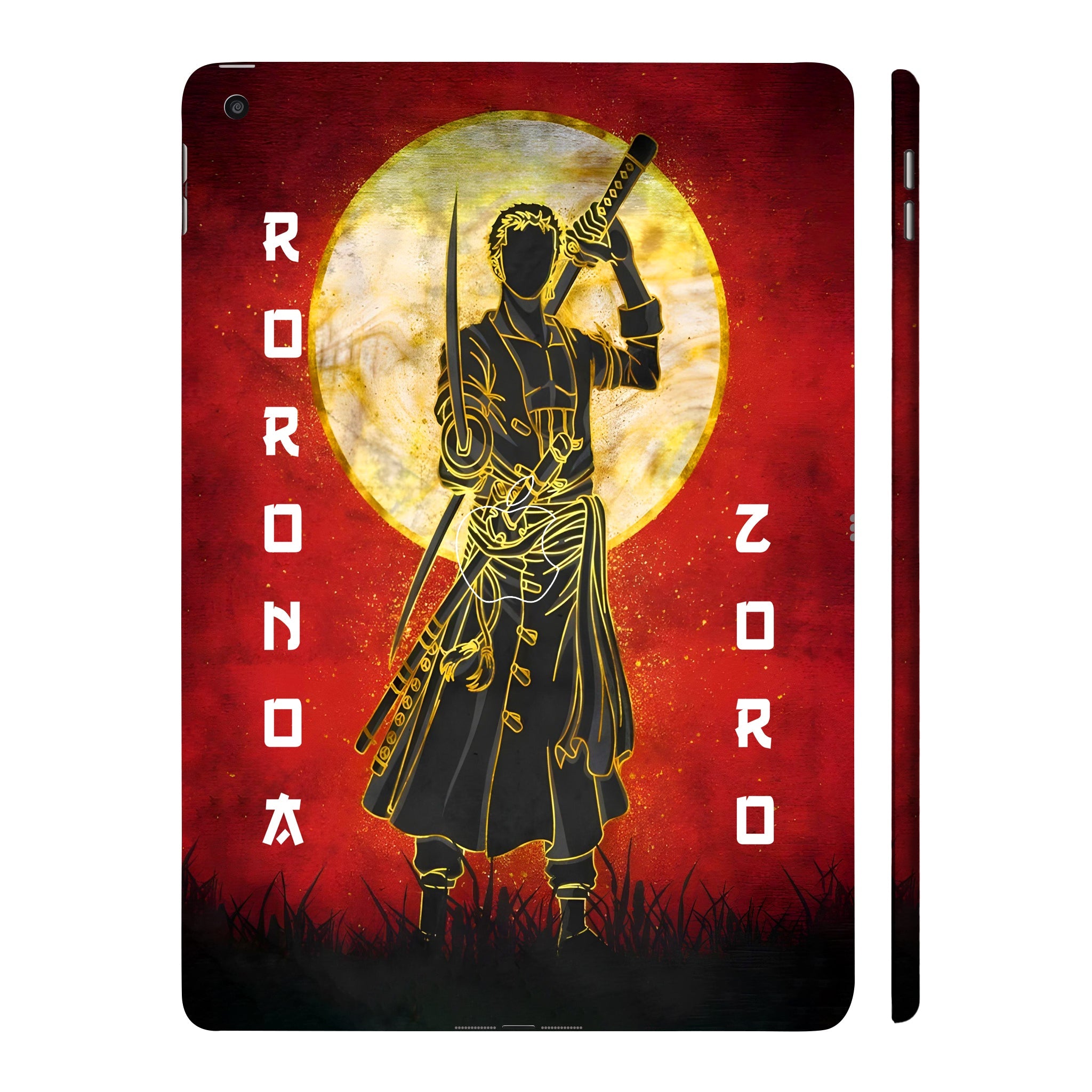 Apple iPad 9th Gen 2021 Roronoa Zoro with Golden Moon Anime Tablet Skins