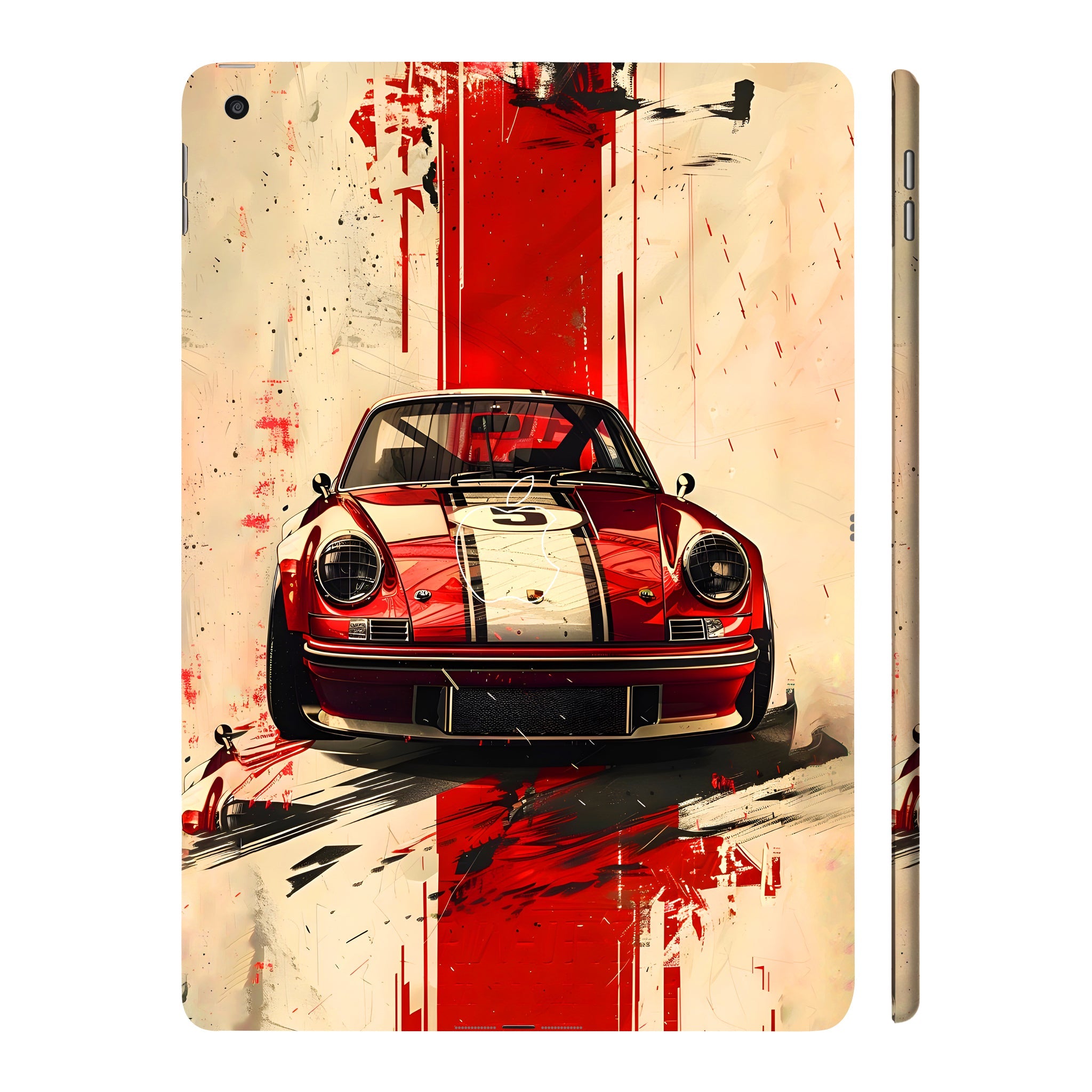 Apple iPad 9th Gen 2021 Classic Red Porsche Cars & Bikes Tablet Skins