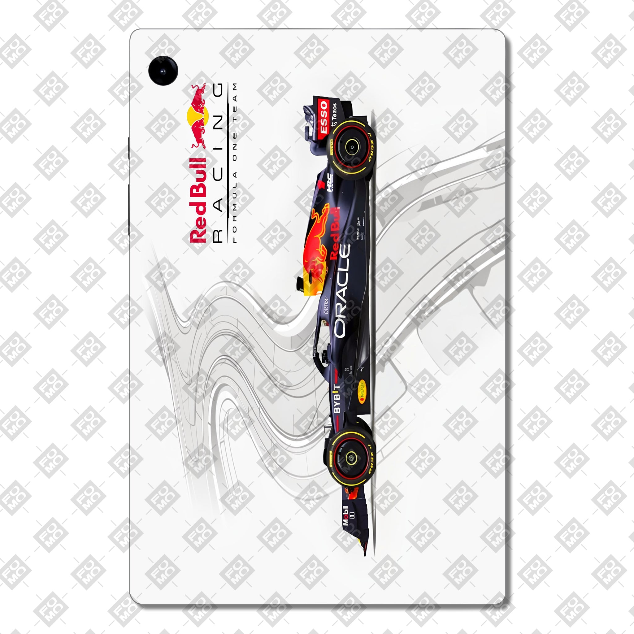 Samsung Galaxy Tab A9 Red Bull Racing in Action Cars & Bikes 3D Tablet Skin