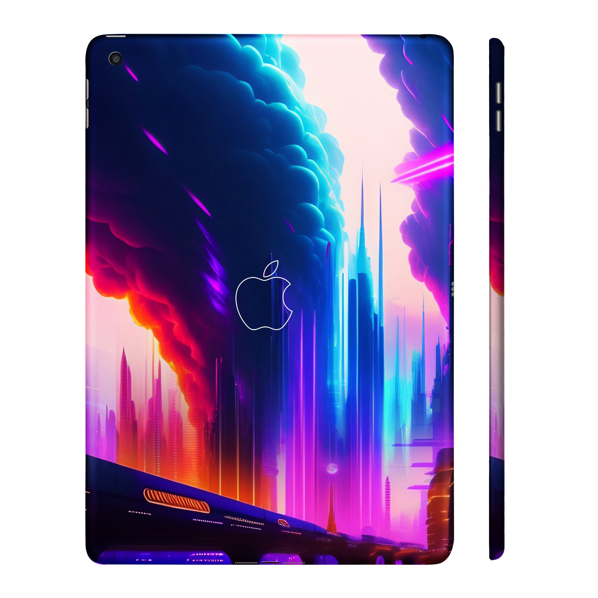 Apple iPad 9th Gen 2021 Neon City Tablet Skins