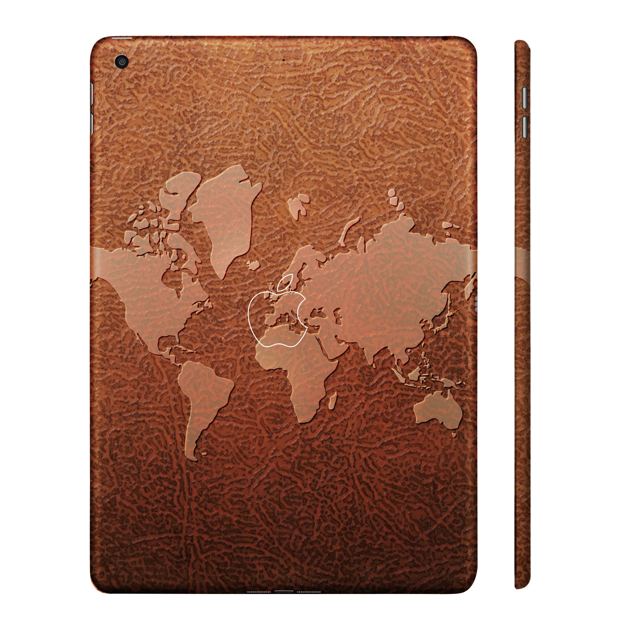Apple iPad 9th Gen 2021 Brown World Map Tablet Skins
