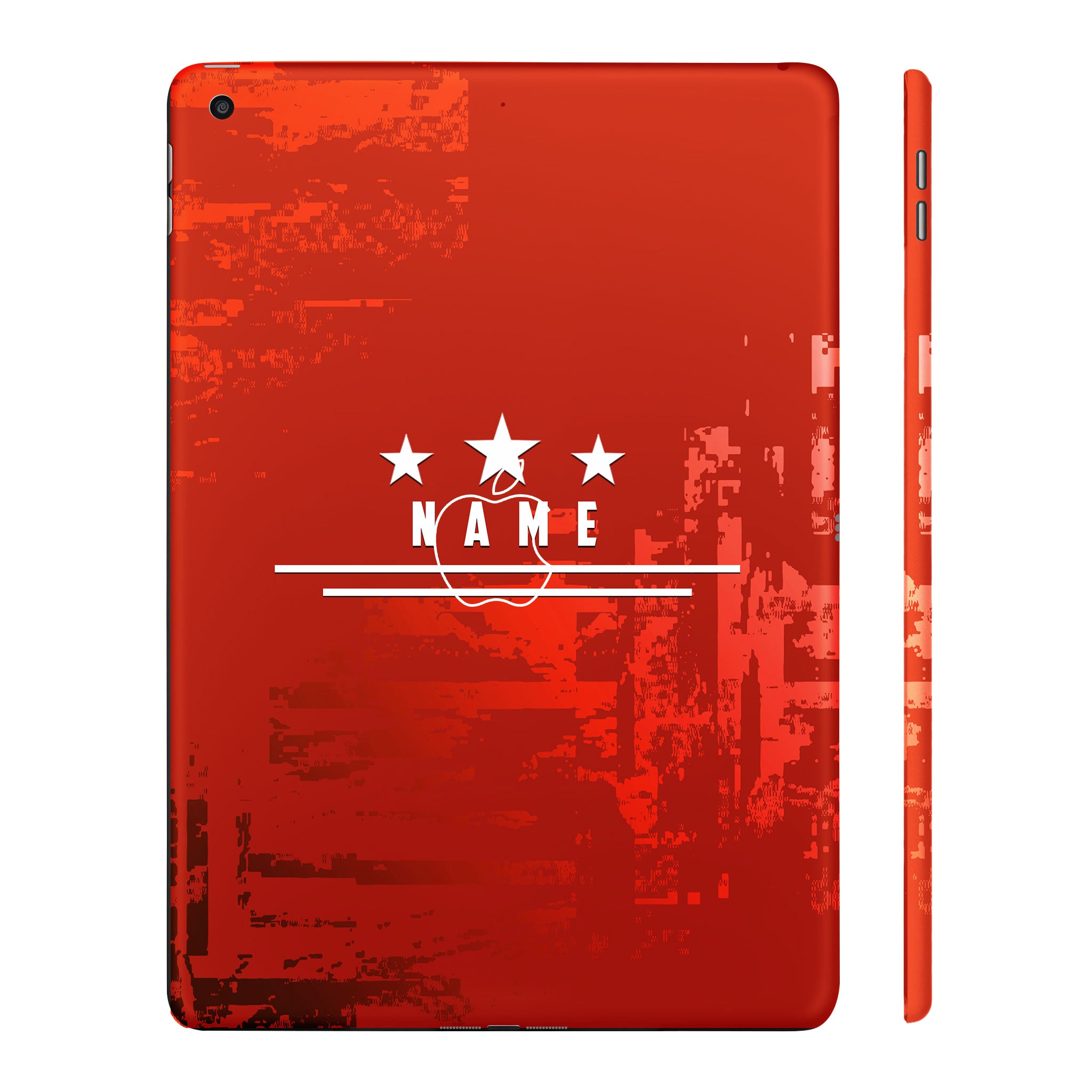 Apple iPad 9th Gen 2021 Star Red with Name Tablet Skins