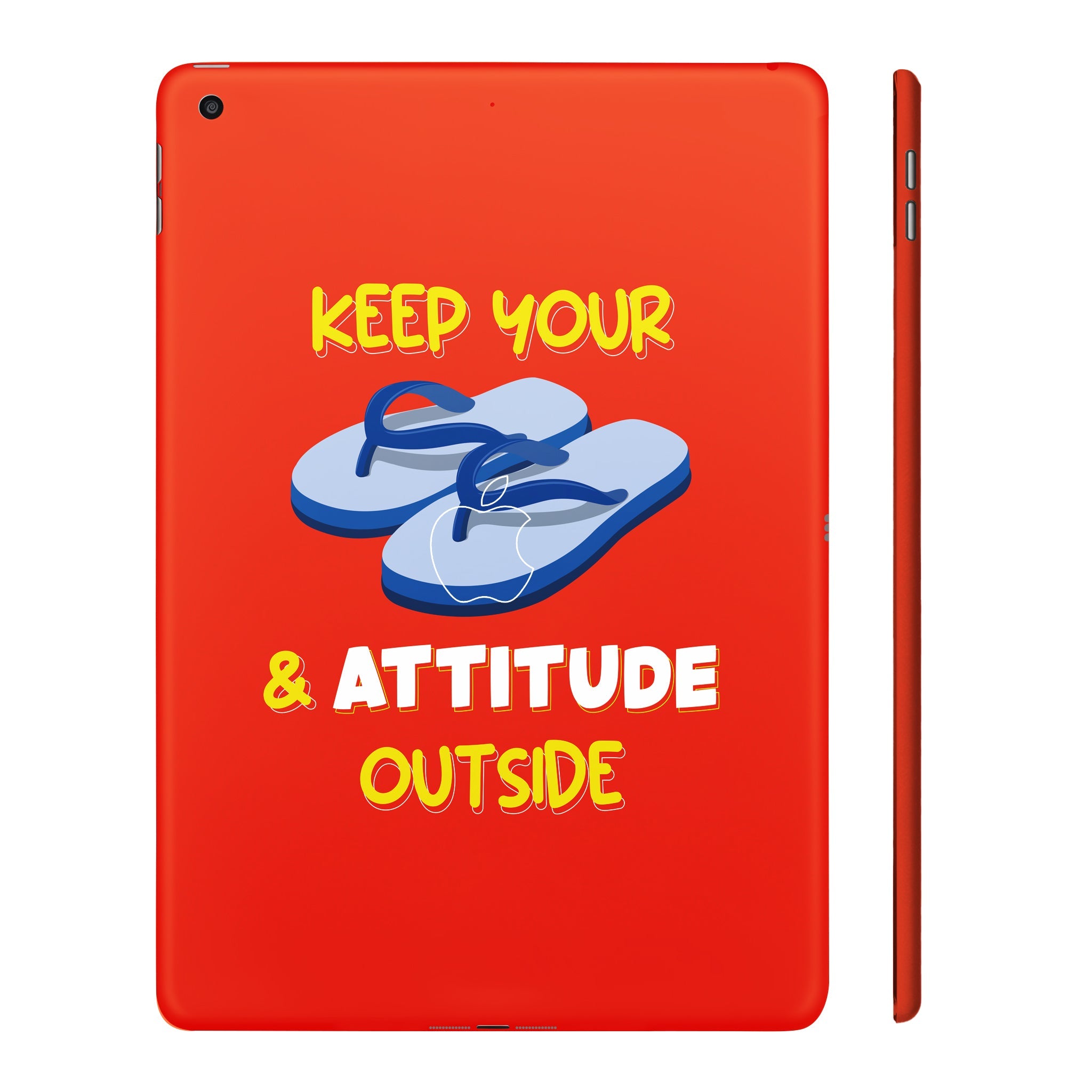 Apple iPad 9th Gen 2021 Keep your chappal and attitude outside Tablet Skins