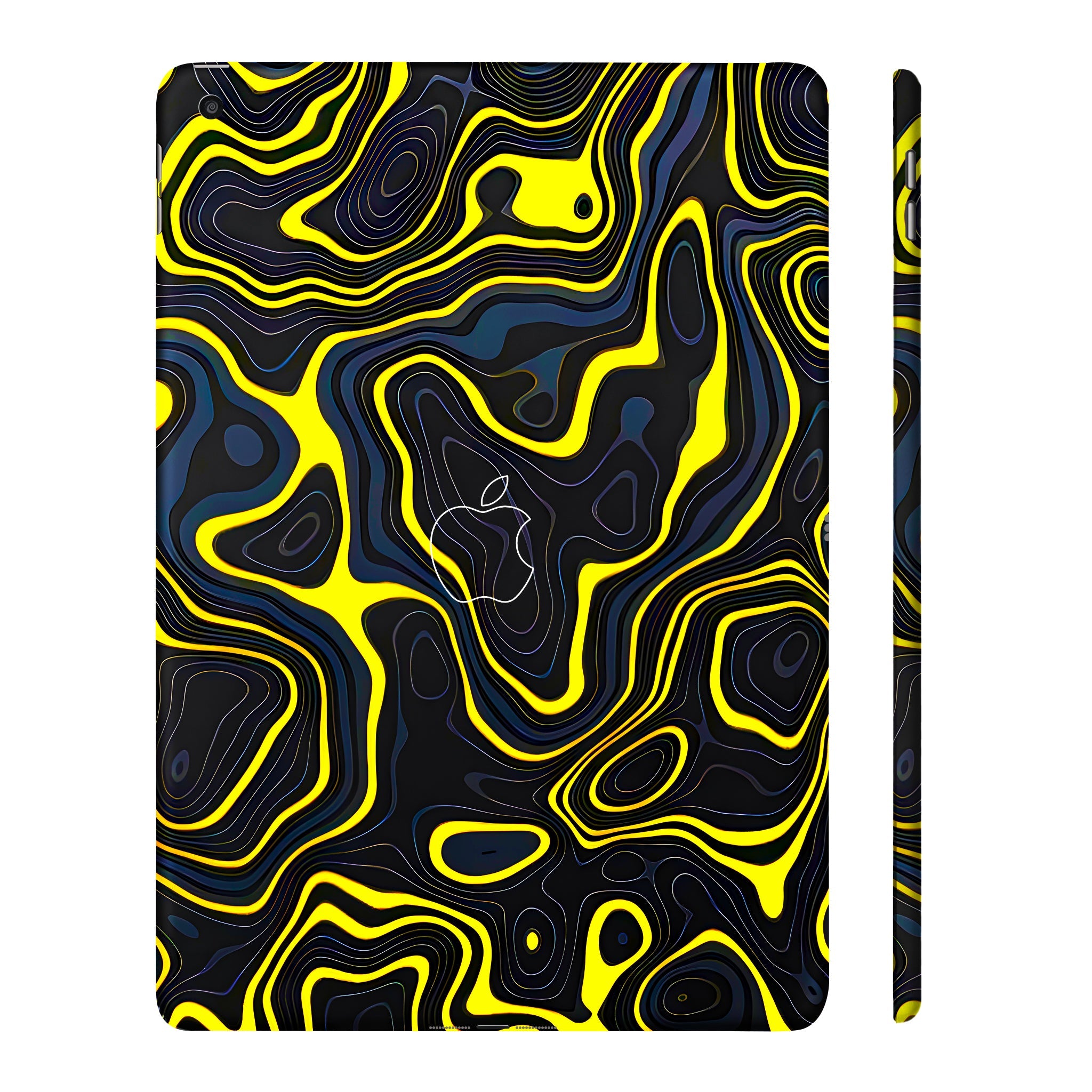 Apple iPad 9th Gen 2021 Neon Lava Contours Tablet Skins