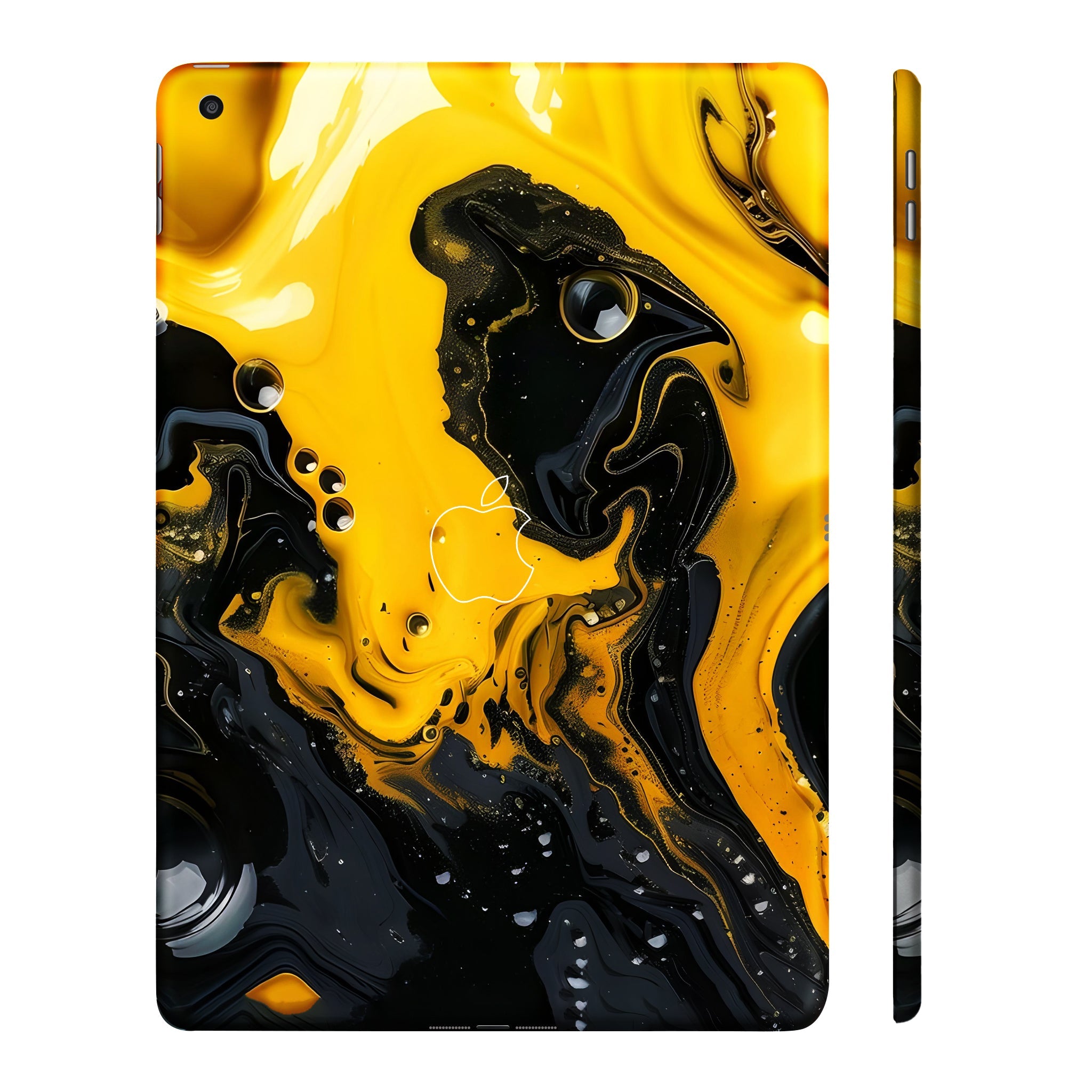 Apple iPad 9th Gen 2021 Golden Liquid Tablet Skins