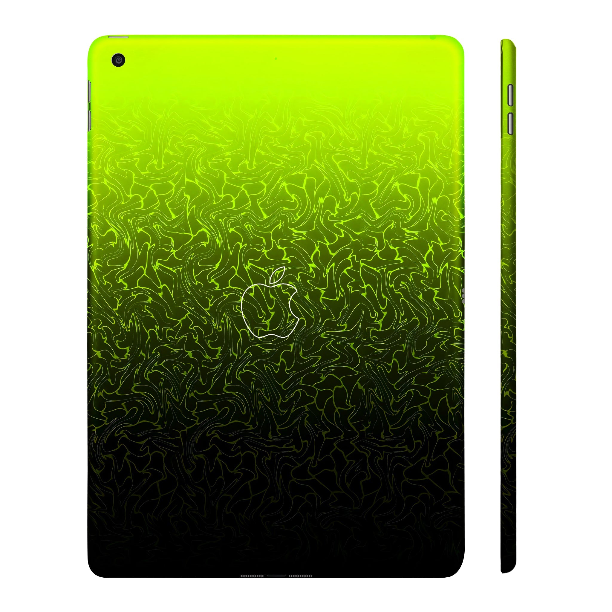 Apple iPad 9th Gen 2021 Lime Yellow to Black Gradient Tablet Skins