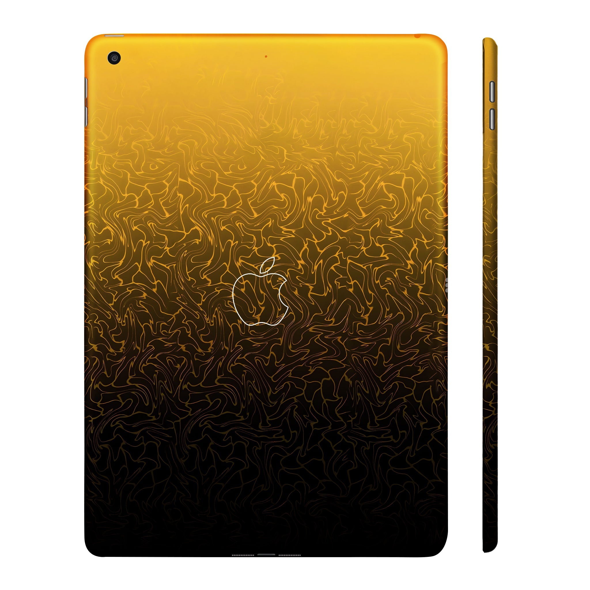 Apple iPad 9th Gen 2021 Orange to Black Gradient Tablet Skins