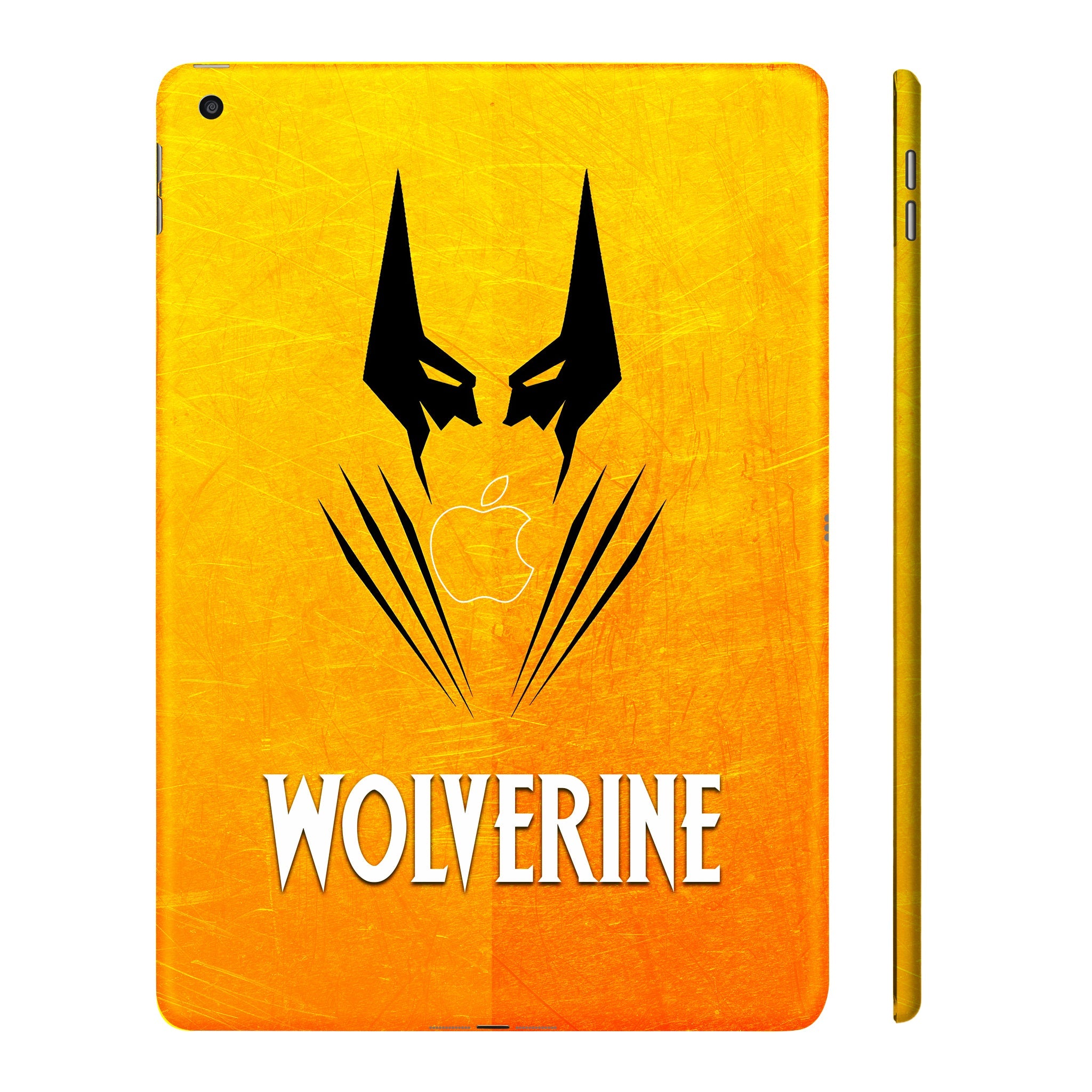 Apple iPad 9th Gen 2021 Wolverine with Yellow Background Movies Tablet Skins