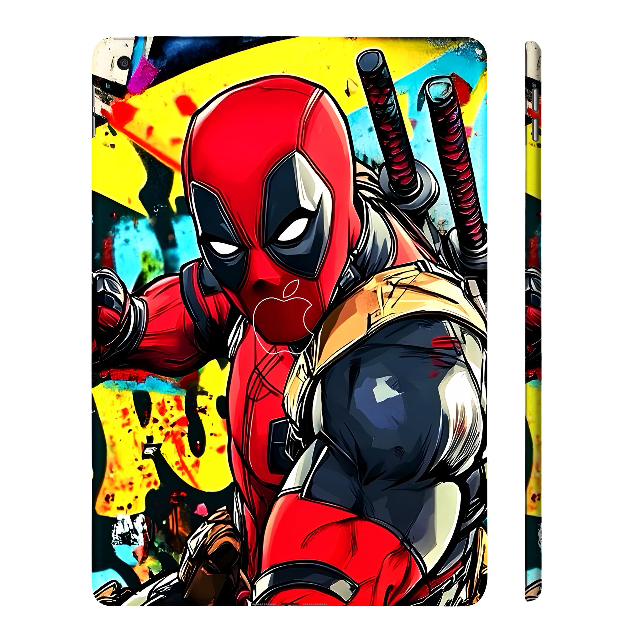 Apple iPad 9th Gen 2021 Deadpool Graffiti Style Movies Tablet Skins