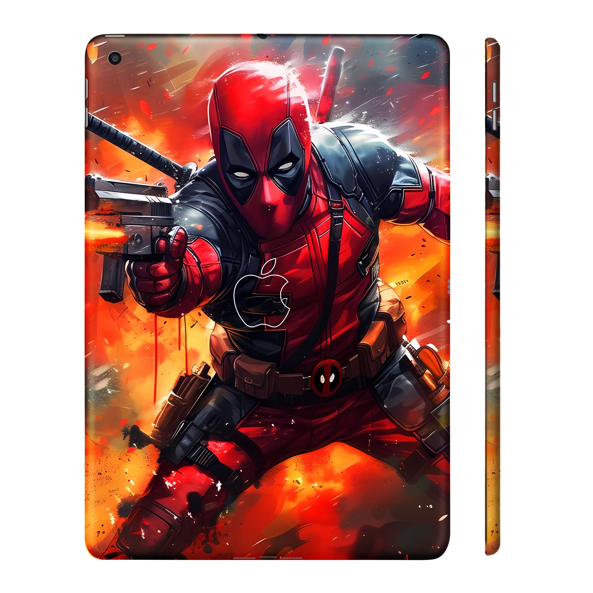 Apple iPad 9th Gen 2021 Deadpool in Action Movies Tablet Skins
